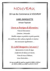 Label Banquette, Vouvray - Horaires d'ouverture