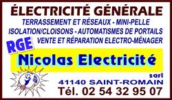 SARL Nicolas Electricité, Saint-Romain-sur-Cher - Horaires d'ouverture
