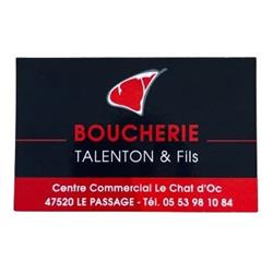 Boucherie Talenton et Fils, Le Passage - Horaires d'ouverture