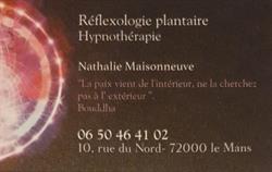 Nathalie Maisonneuve - réflexologie plantaire, hypnothérapie, praticienne certifiée hypnose QHHT, Le Mans - Horaires d'ouverture