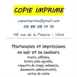 COPIE IMPRIME, Vitré - Horaires d'ouverture