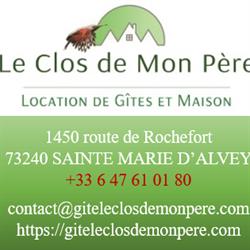 GITE LE CLOS DE MON PERE, Le Pont-de-Beauvoisin - Horaires d'ouverture