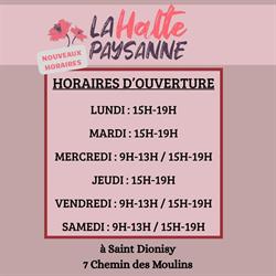 La Halte paysanne, Saint-Dionisy - Horaires d'ouverture