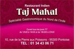 Taj Mahal, Pontoise - Horaires d'ouverture