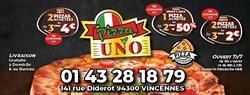 Pizza Uno Vincennes, - Horaires d'ouverture