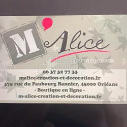 M'Alice Création & Décoration, Orléans - Horaires d'ouverture