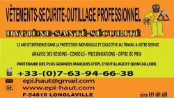 EPI-HAUT vêtements professionnels /sécurité/Epi/hygiène au travail, Longlaville - Horaires d'ouverture