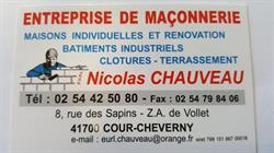 Chauveau Nicolas EURL, Cour-Cheverny - Horaires d'ouverture