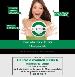 DEKRA CENTRE EXAMEN DU CODE DE LA ROUTE AUTO/MOTO, Mantes-la-Jolie - Horaires d'ouverture