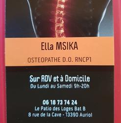 Ella Msika Ostéopathe Auriol, - Horaires d'ouverture