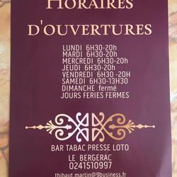Le Bergerac, Saumur - Horaires d'ouverture