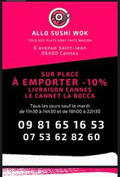 Allo Sushi Wok, Cannes - Horaires d'ouverture