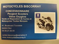 Motocycles BISCORRAY Concessionnaire Peugeot Motocycles Peugeot Cycles Gitane et Starway, Pau - Horaires d'ouverture