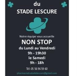 Pharmacie du stade Lescure, Bordeaux - Horaires d'ouverture