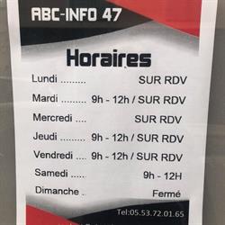 Abc-Info47, Castillonnès - Horaires d'ouverture