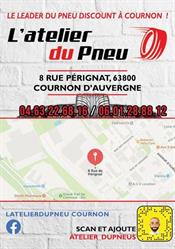 L' Atelier du Pneus, Cournon-d'Auvergne - Horaires d'ouverture