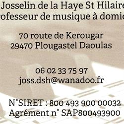 Josselin de la Haye Saint Hilaire - Professeur de musique à domicile, Plougastel-Daoulas - Horaires d'ouverture