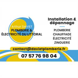 ARTHUR DAVIET PLOMBERIE & ELECTRICITE DU LITTORAL, Château-d'Olonne - Horaires d'ouverture