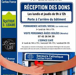 Secours Catholique, Les Angles - Horaires d'ouverture