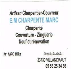 EM Charpente Marc, Villandraut - Horaires d'ouverture