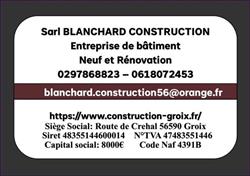 Blanchard Construction SARL, Groix - Horaires d'ouverture