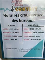 Auto-école Contact Aubigny en Artois, Aubigny-en-Artois - Horaires d'ouverture