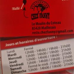 Chez Fanny, Maillezais - Horaires d'ouverture