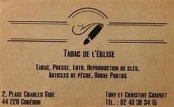 Tabac de l'Église, Couëron - Horaires d'ouverture