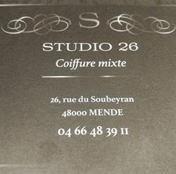Studio 26, Mende - Horaires d'ouverture