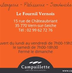 Le fournil Vernois, Vern-sur-Seiche - Horaires d'ouverture