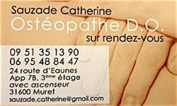 Sauzade Catherine ostéopathe Muret 31600, - Horaires d'ouverture