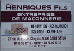 Henriques Fils SARL, Saint-Satur - Horaires d'ouverture