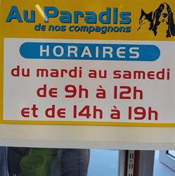AU PARADIS DE NOS COMPAGNONS, Montalieu-Vercieu - Horaires d'ouverture