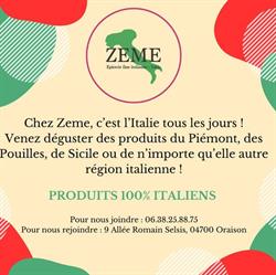 Zeme - épicerie fine italienne, Oraison - Horaires d'ouverture