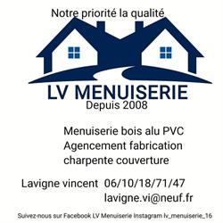 Lavigne Vincent LV MENUISERIE, Champagne-Mouton - Horaires d'ouverture