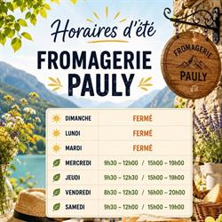 Fromagerie Pauly, Port-Jérôme-sur-Seine - Horaires d'ouverture