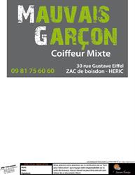 Mauvais Garçon coiffeur mixte, Héric - Horaires d'ouverture