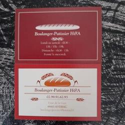 Boulanger Patissier H & A, Avessac - Horaires d'ouverture