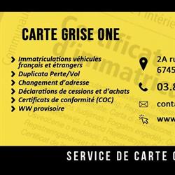 CARTE GRISE One, Mundolsheim - Horaires d'ouverture