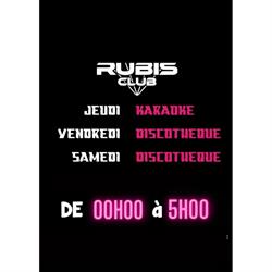 le Rubis Club - Dole, - Horaires d'ouverture
