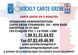 Quickly Carte Grise, Villepinte - Horaires d'ouverture