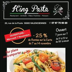 King Pasta, Valenciennes - Horaires d'ouverture