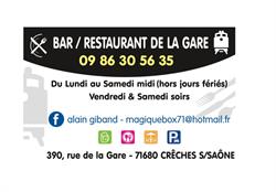 Bar Restaurant De La Gare, Crêches-sur-Saône - Horaires d'ouverture