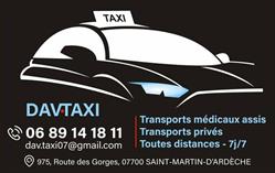 Dav Taxi, Saint-Martin-d'Ardèche - Horaires d'ouverture