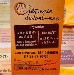 Crêperie de Pont-Min, Gourin - Horaires d'ouverture