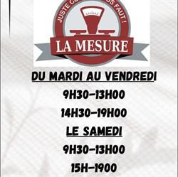 La Mesure 'Juste ce qu'il vous faut' Dissay, - Horaires d'ouverture