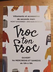 Troc ton froc, Mont-Saxonnex - Horaires d'ouverture