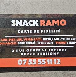 Snack Ramo, Xertigny - Horaires d'ouverture