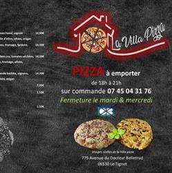 La villa pizza, Le Tignet - Horaires d'ouverture