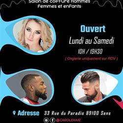 carole hair, Sens - Horaires d'ouverture
